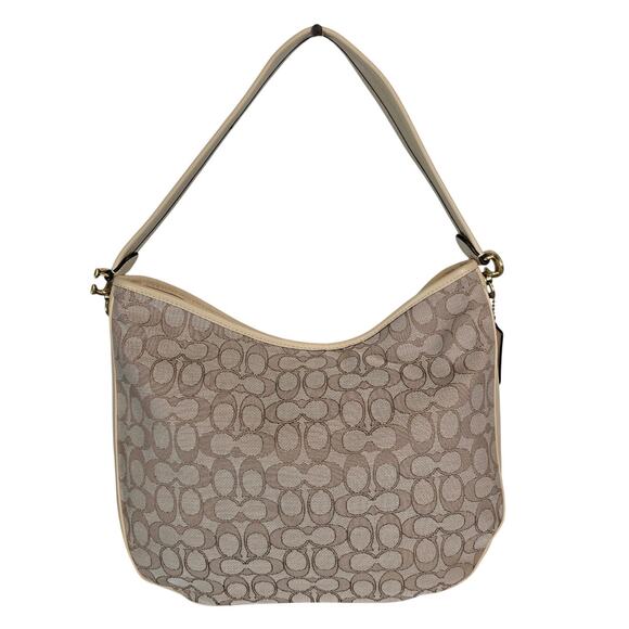 Coach Soft Tabby Hobo Bag in Signature Jacquard Ivory Chalk C6659 - Picture 1 of 11